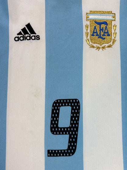 Argentina 2002 Home Adidas Football Shirt Extra Large Batistuta 9