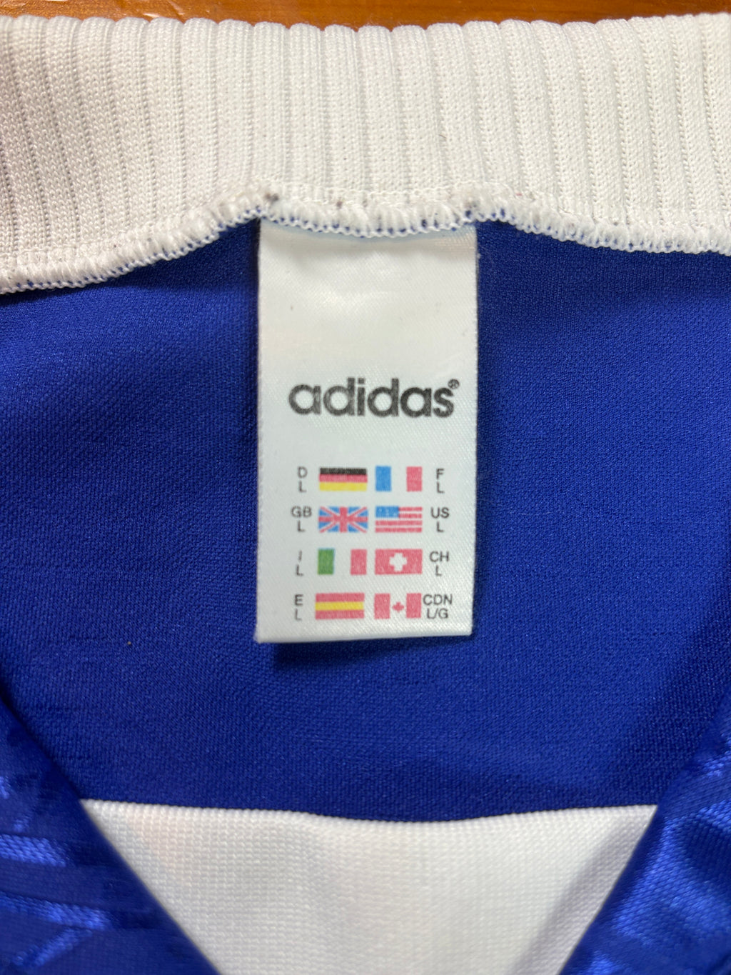 Rangers 1996/97 Home Adidas Football Shirt Large