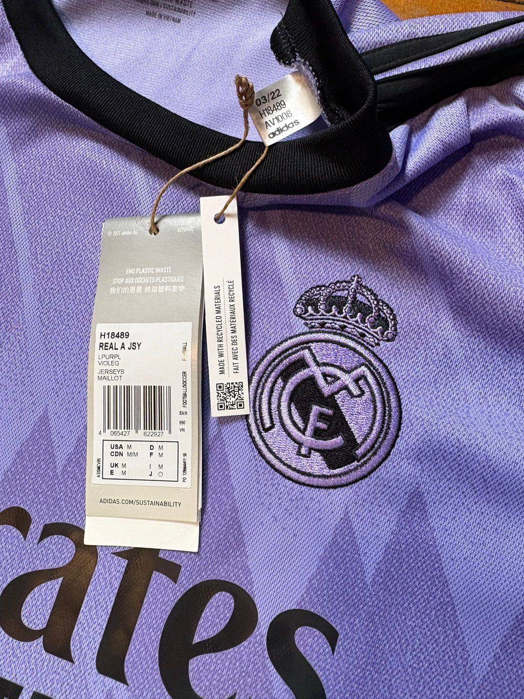 Real Madrid 2023/24 Away Adidas Football Shirt Medium 20