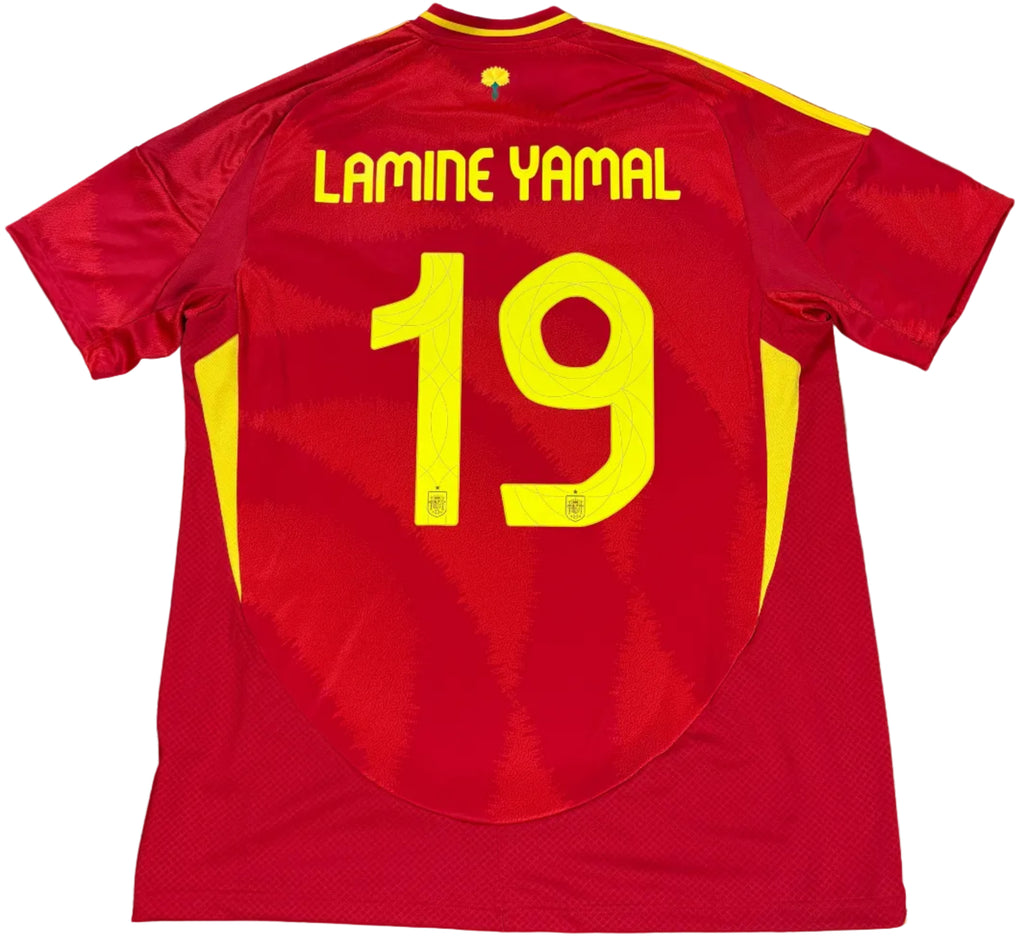 Spain 2024 Home Adidas Football Shirt Extra Large Yamal 19