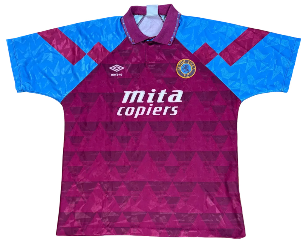 Aston Villa 1990/92 Home Umbro Football Shirt Extra Large