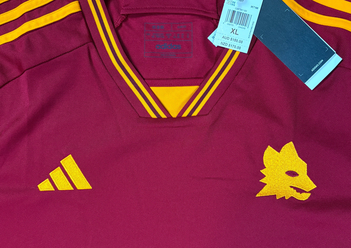 As Roma 2023/24 Home Adidas Football Shirt Extra Large