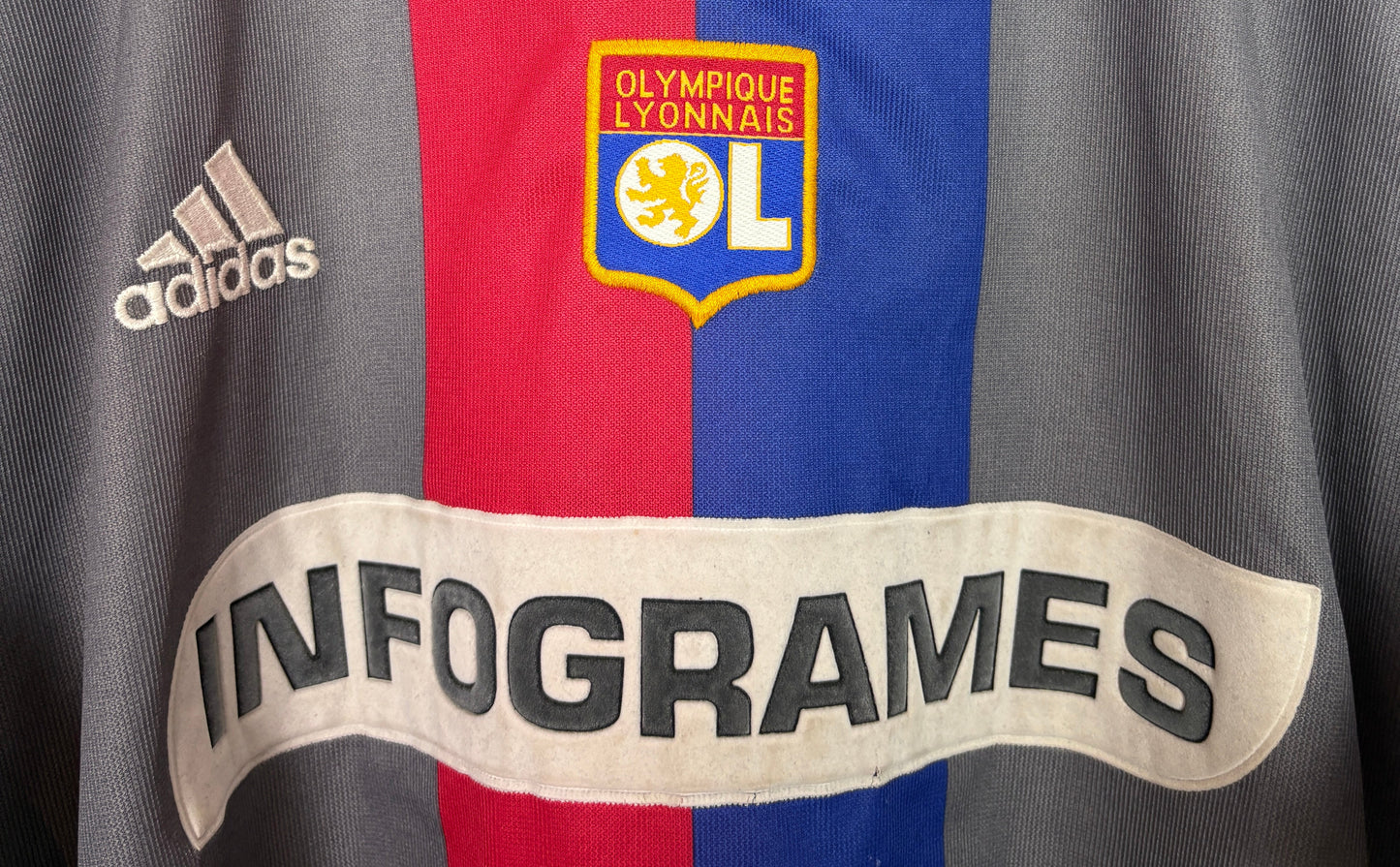Lyon 2001/02 Home Adidas Football Shirt XL