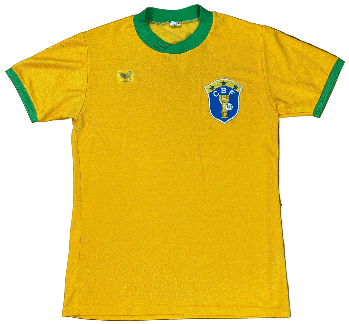 Brazil 1988 Home Erima Football Shirt Small