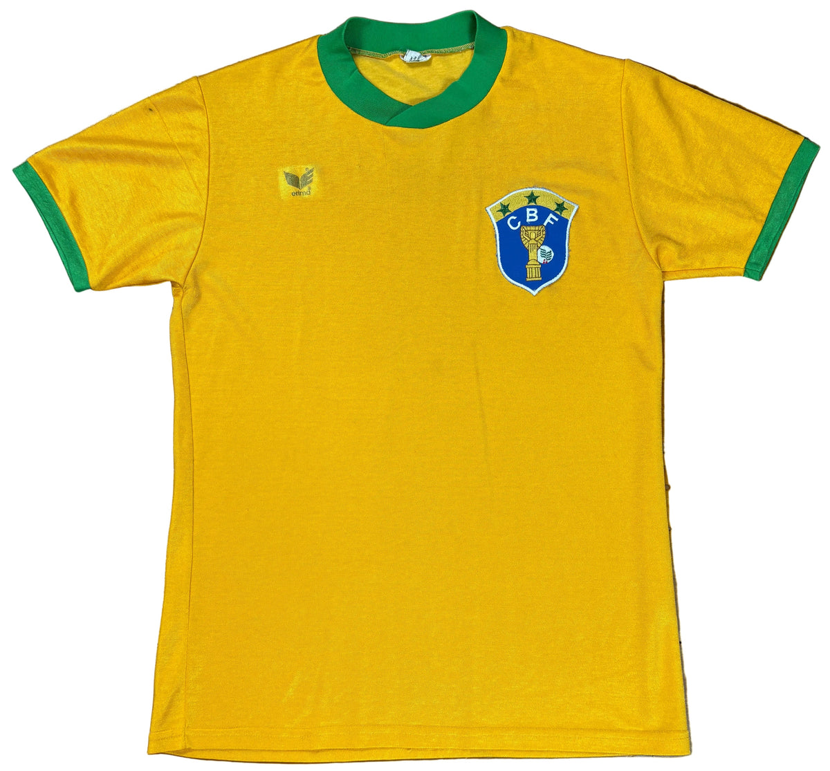 Brazil 1988 Home Erima Football Shirt Small