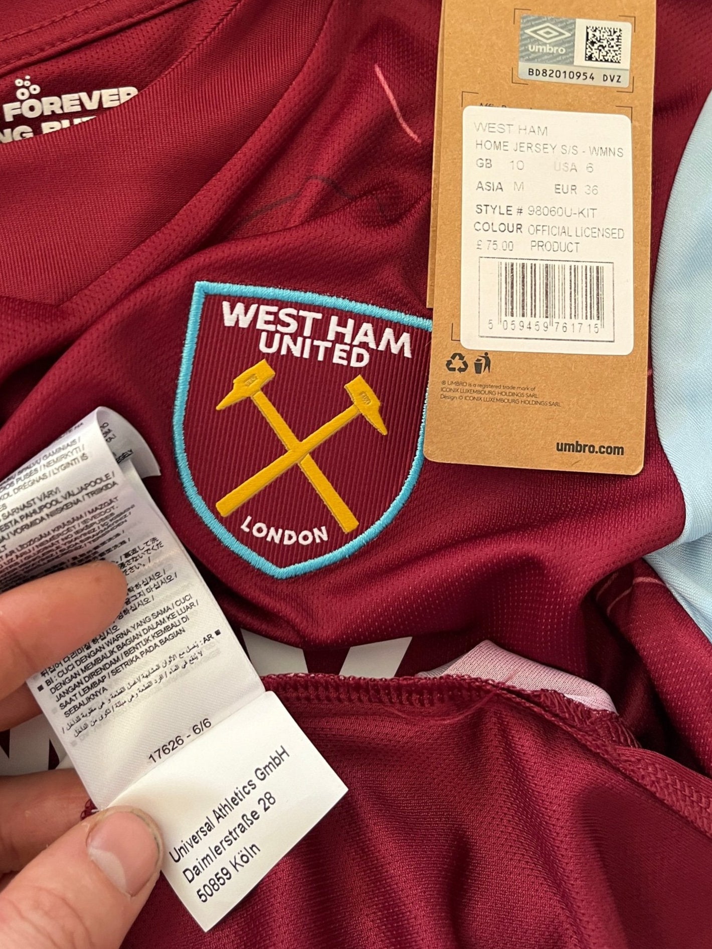 West Ham 2023/24 Home Large (W) Gorry 22