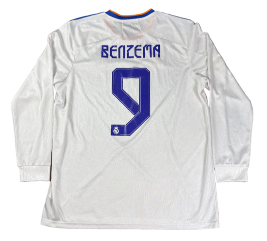 Real Madrid 2021/22 Home Adidas Football Shirt Extra Large Benzema 9