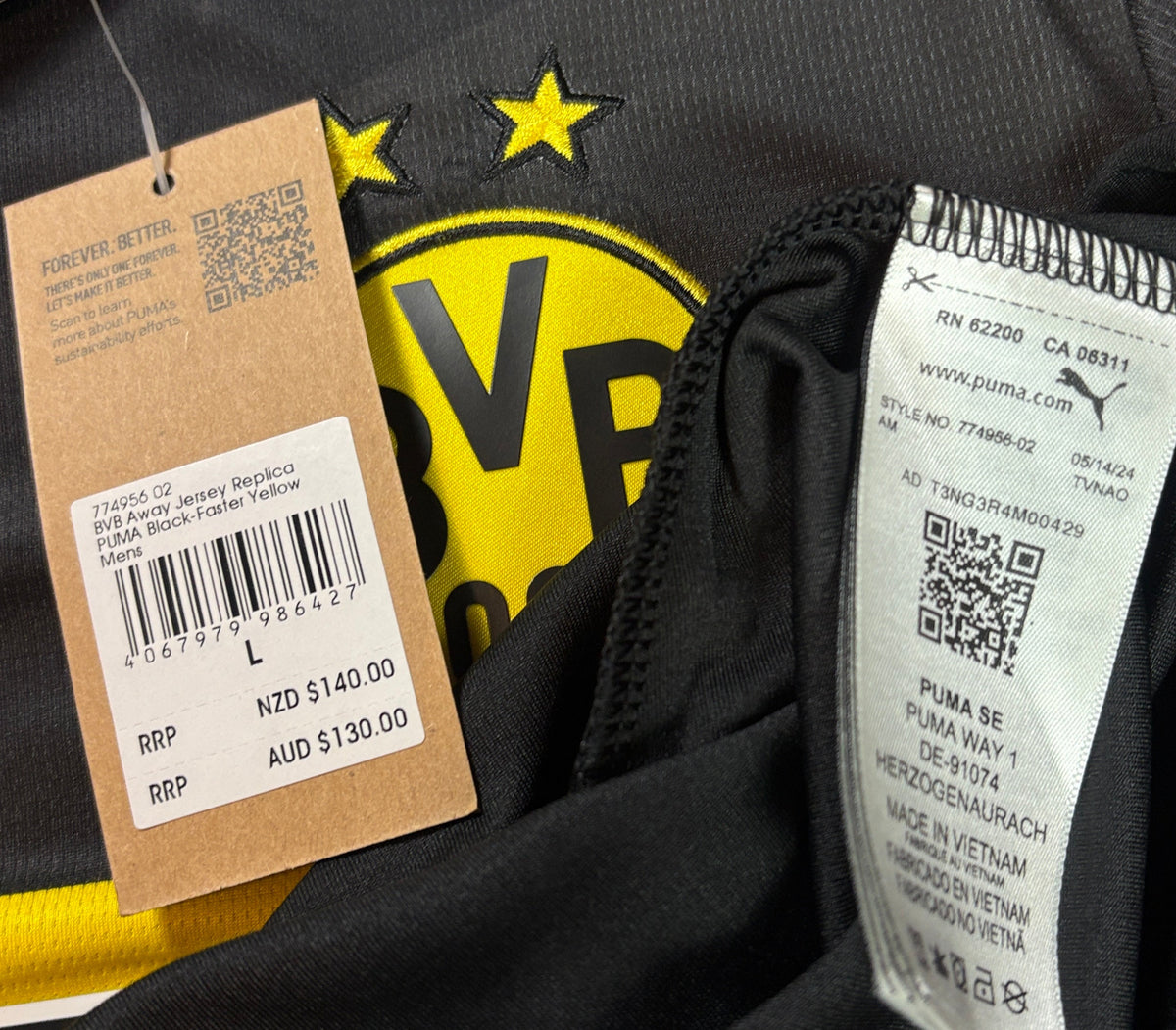 Dortmund 2024/25 Away Puma Football Shirt Large
