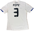 Real Madrid 2010/11 Home Adidas Football Shirt Large Pepe 3