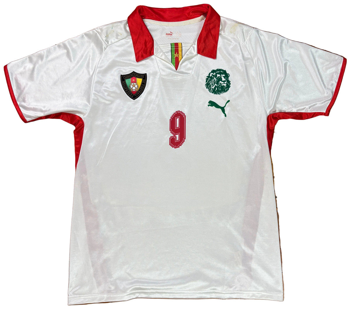 Cameroon 2008 Third Puma Football Shirt Medium Eto 9