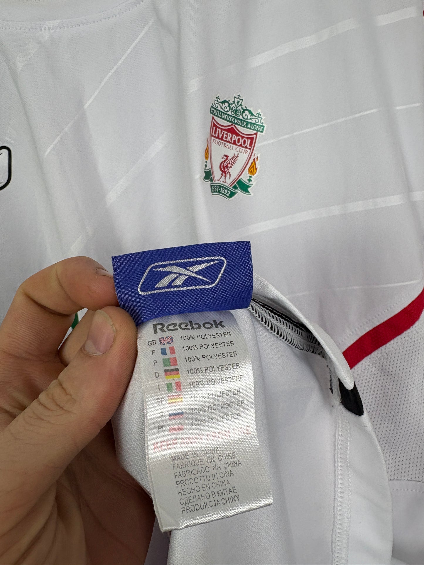 Liverpool 2005/06 Away Reebok Football Shirt XL Gerrard 8