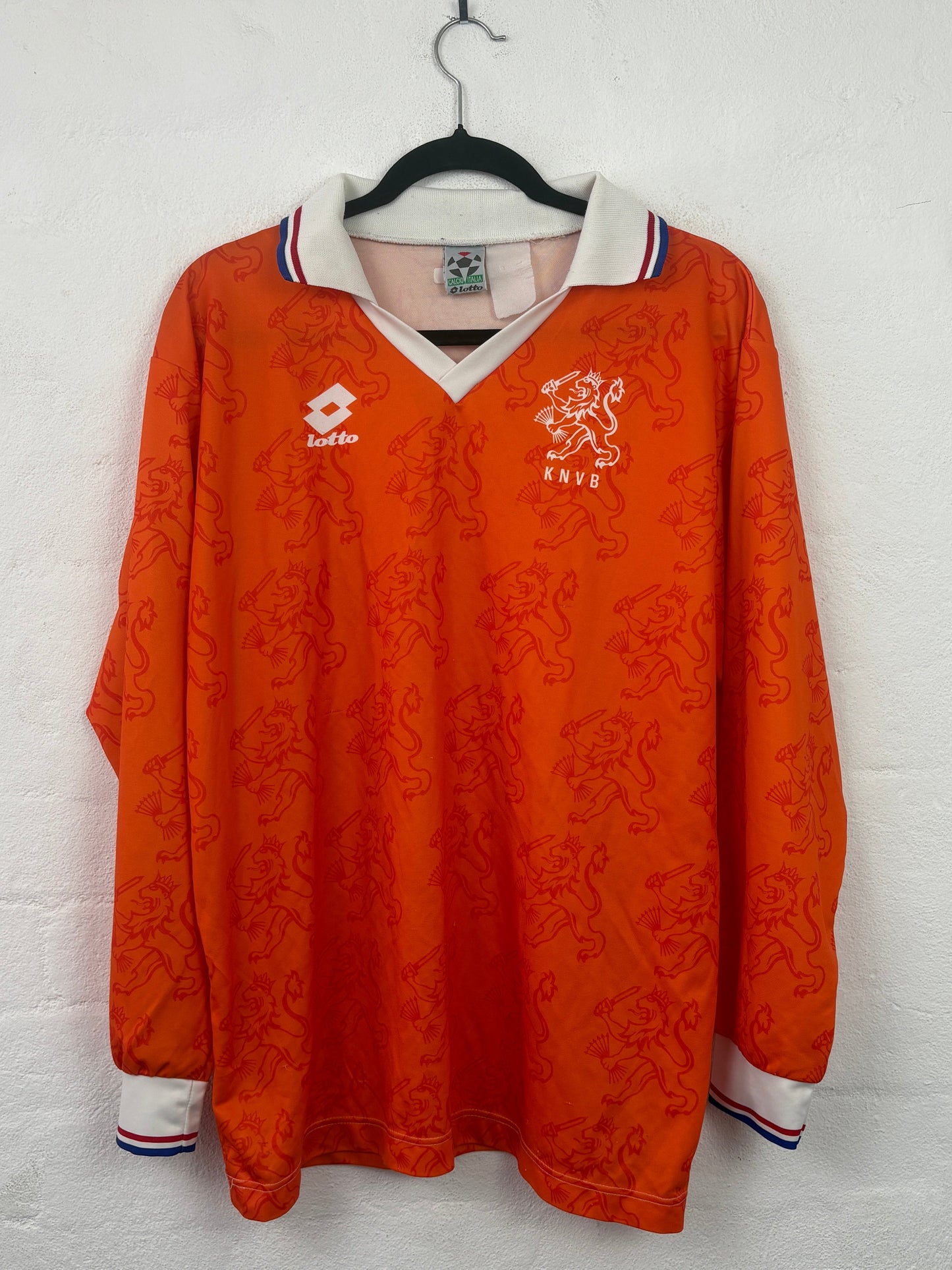 Netherlands 1994 Home (Long Sleeve) Lotto Football Shirt Large