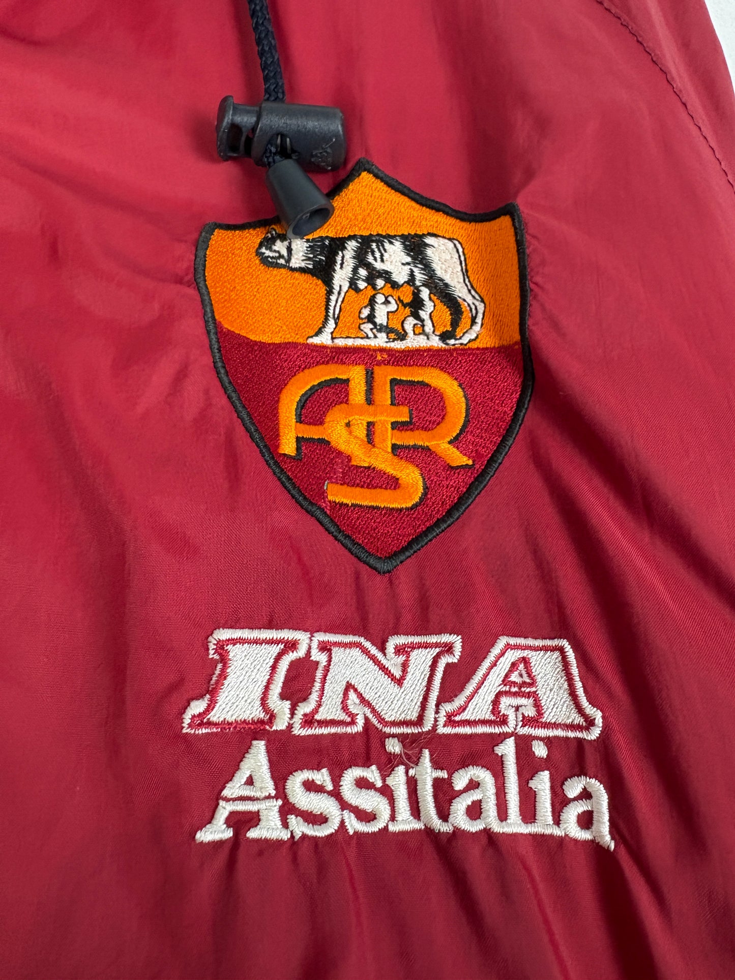 As Roma	00's Windbreaker Kappa Football Jacket XL