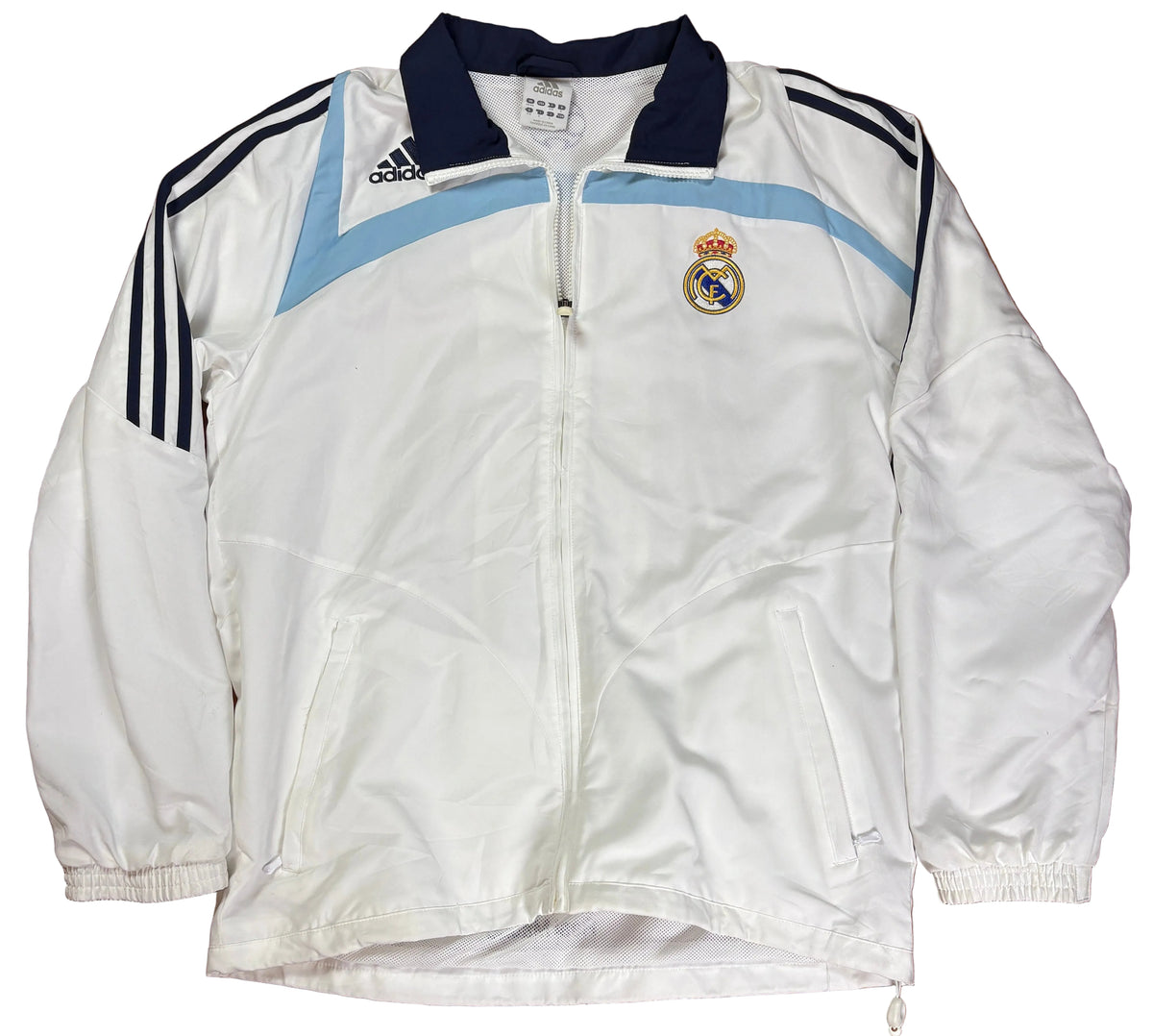 Real Madrid 2008/09 Tracksuit Adidas Football Shirt Large