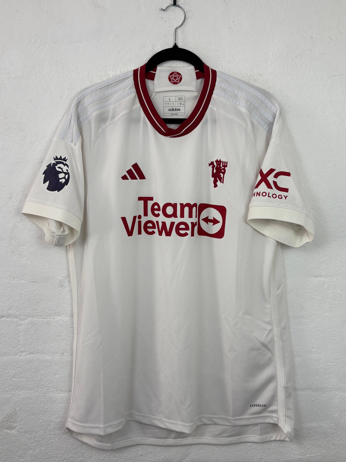 Manchester United 2023/24 Away Adidas Football Shirt Large