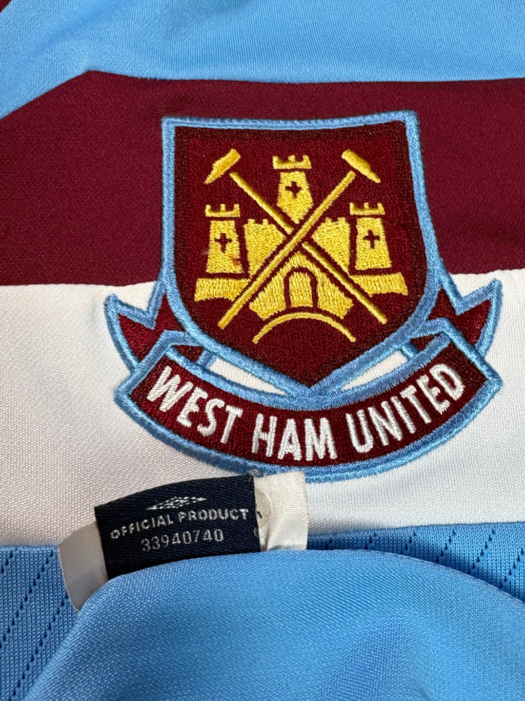 West Ham 2008/09 Away Macron Football Shirt Extra Large