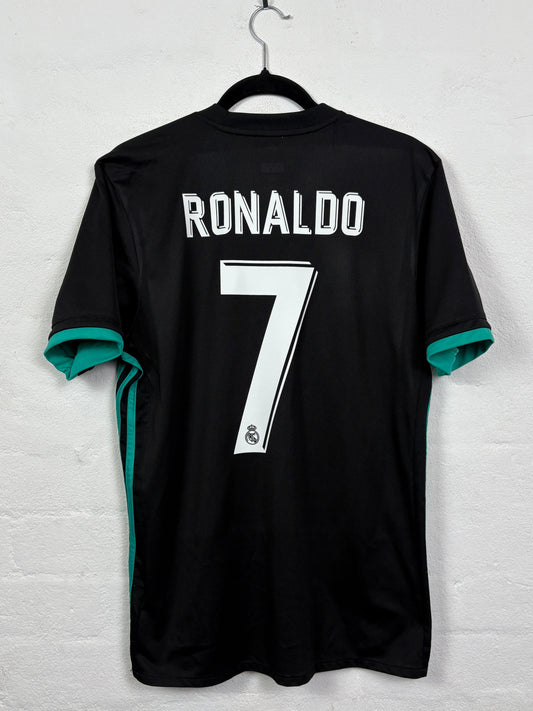 Real Madrid 2017/18 Away Adidas Football Shirt M Ronaldo 7