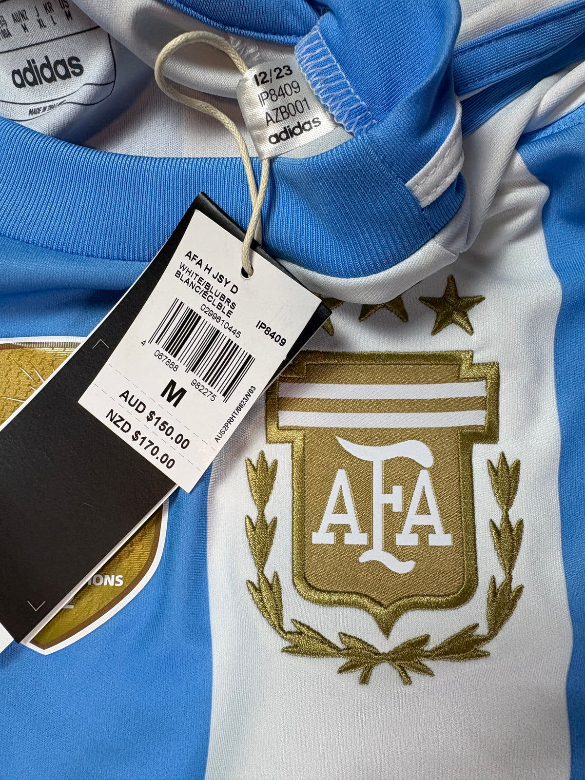 Argentina 2024 Home Adidas Football Shirt Medium Messi 10