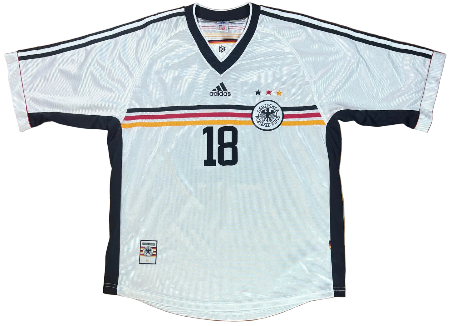 Germany 1998 Home Adidas Football Shirt Large Klinsmann 18