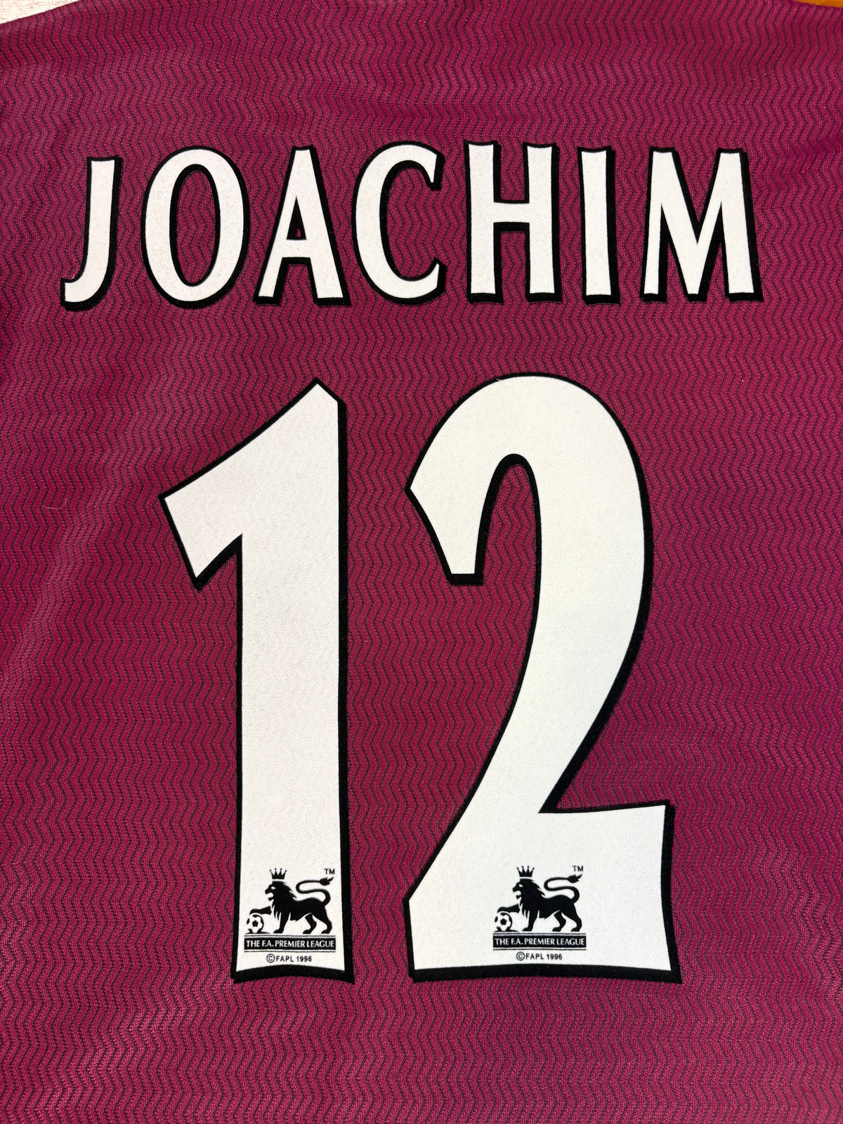 Aston Villa 1997/98 Home Reebok Football Shirt Medium Joachim 12
