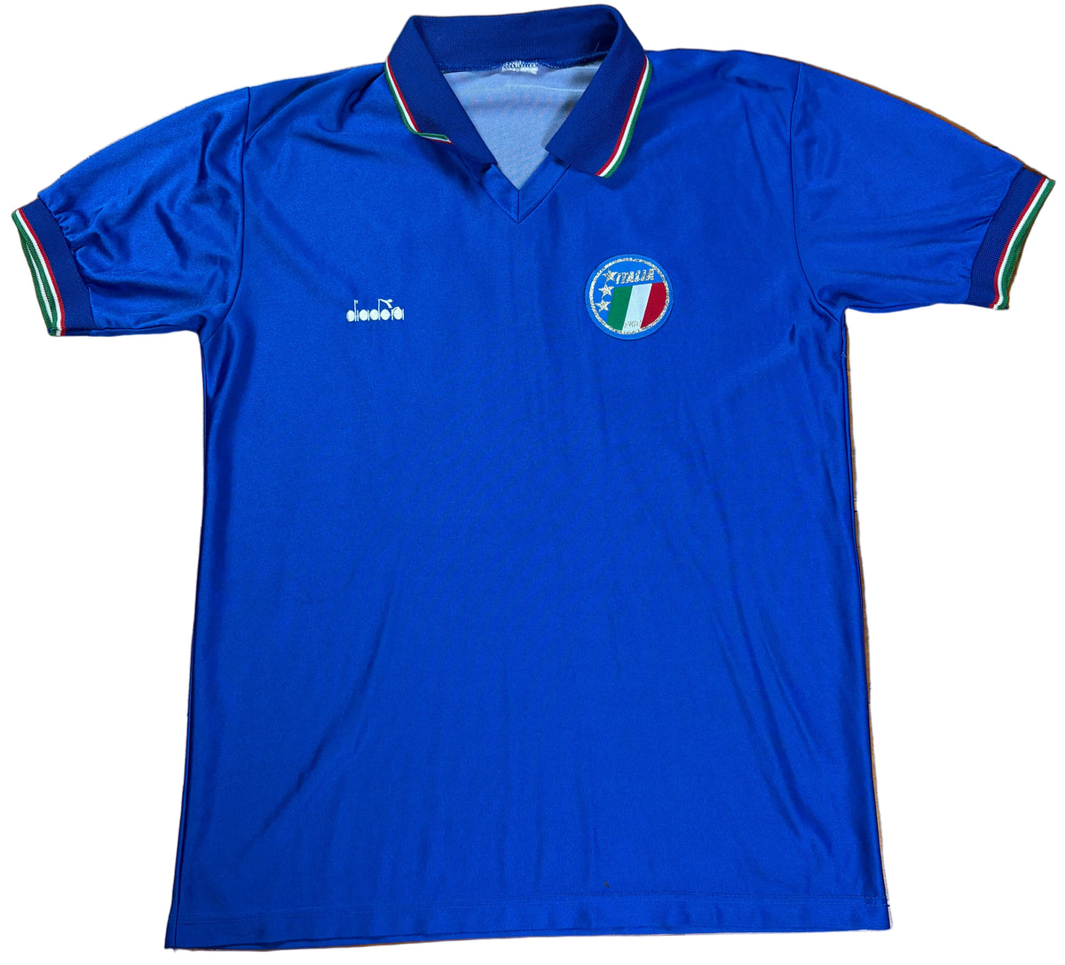 Italy 1990 Home Diadora Football Shirt Large 18