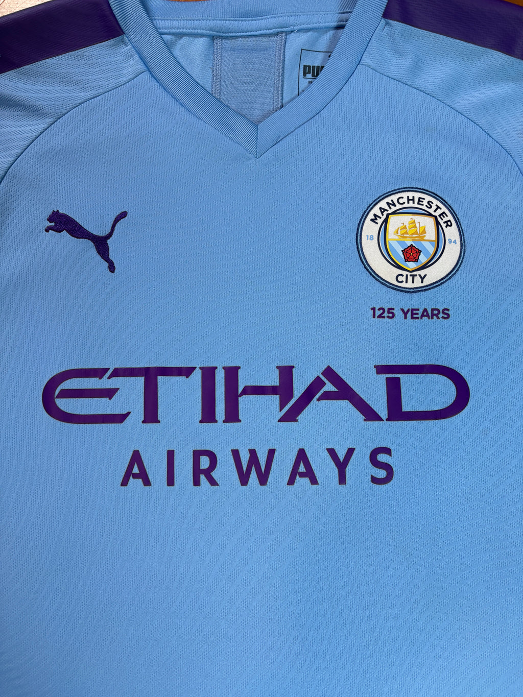 Manchester City 2019/20 Home Puma Football Shirt Large Mahrez 26