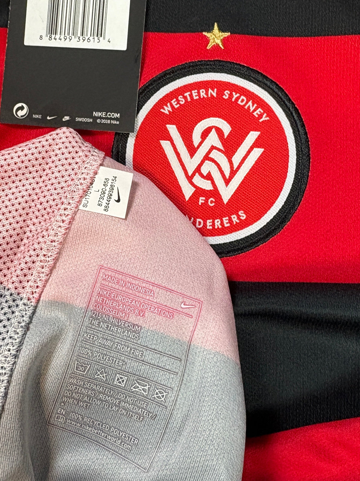 Western Sydney Wanderers 2015/16 Home Nike Football Shirt Large (Player Issue)