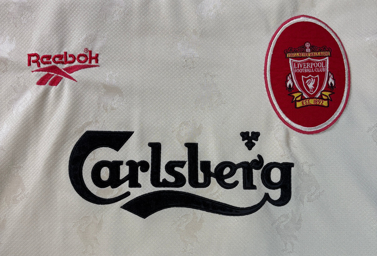 Liverpool 1996/97 Away Reebok Football Shirt Large Fowler 9