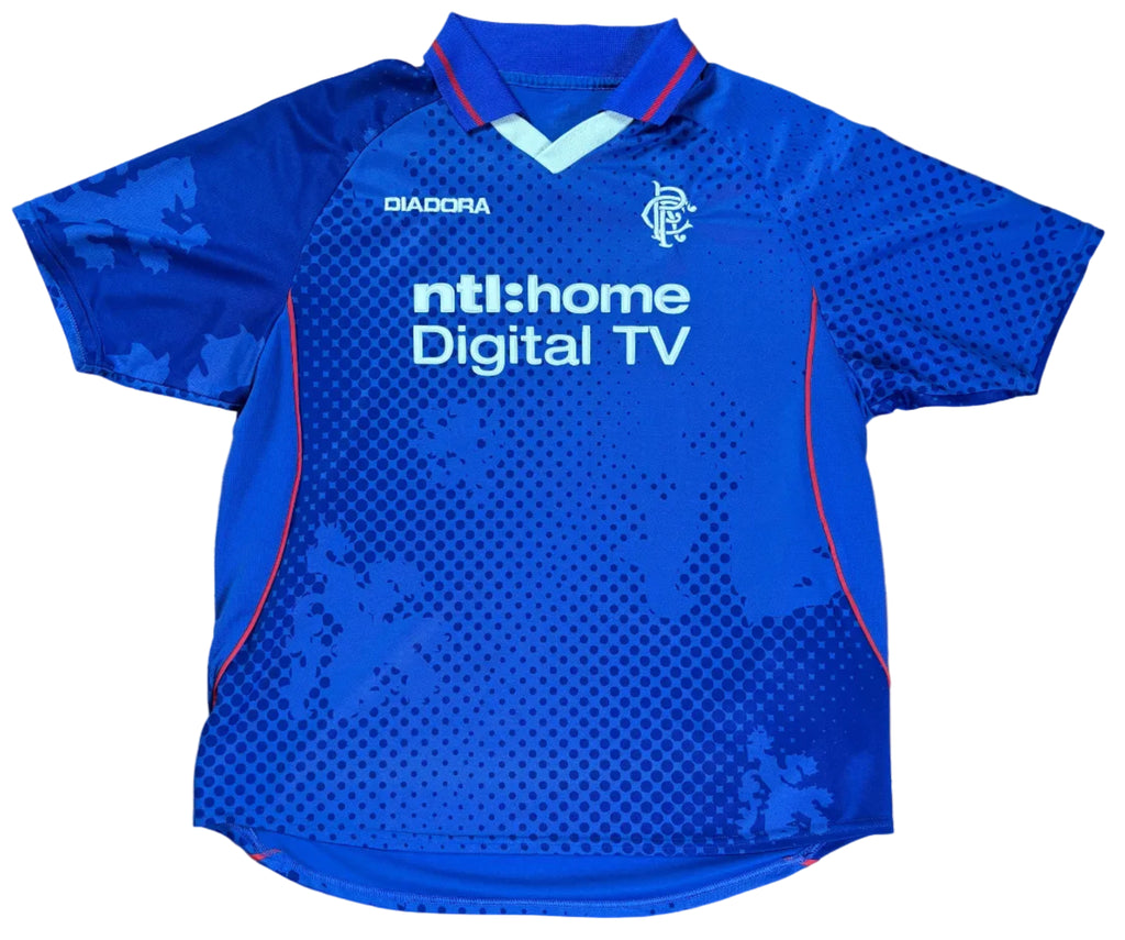 Rangers 2002/03 Home Diadora Football Shirt Large
