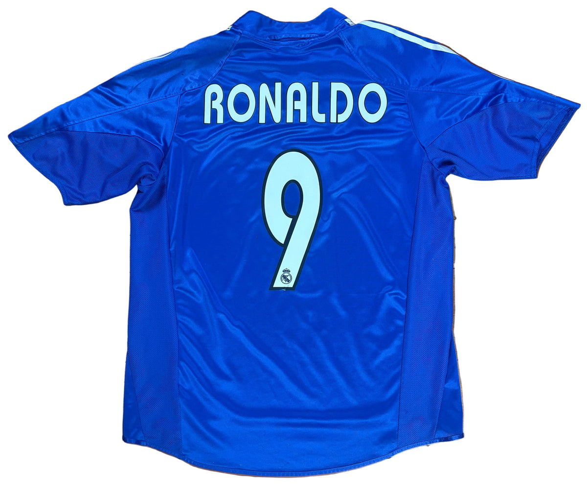 Real Madrid 2004/05 Third Adidas Football Shirt Large Ronaldo 9