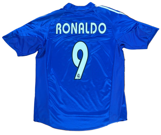 Real Madrid 2004/05 Third Adidas Football Shirt Large Ronaldo 9