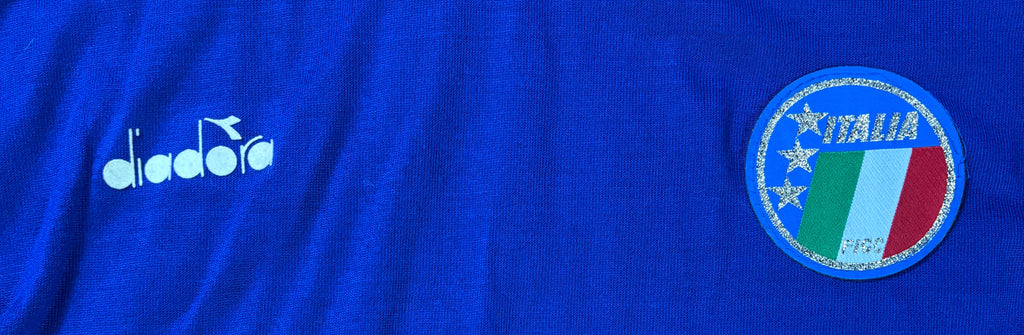Italy 1990 Home Supporter Shirt Diadora Football Shirt Extra Large
