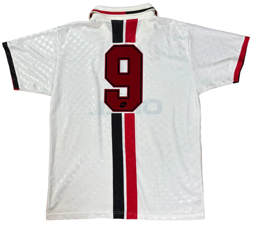 Ac Milan 1996/97 Away Lotto Football Shirt Extra Large 9 Weah