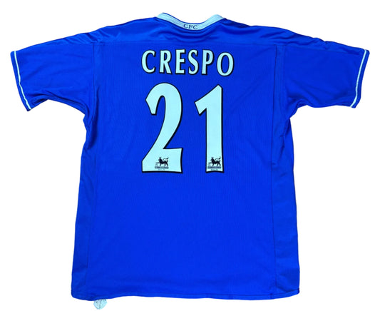 Chelsea 2004/05 Home Umbro Football Shirt Large Crespo 21