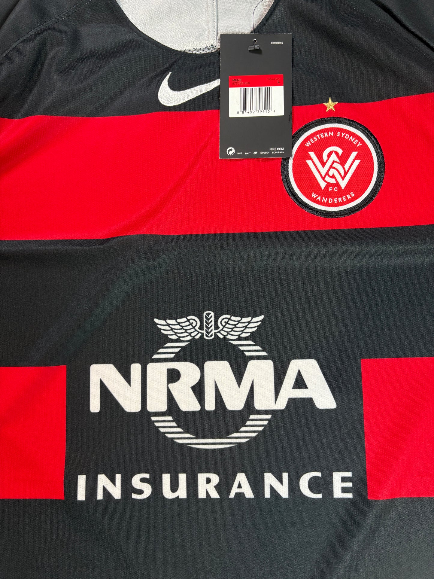 Western Sydney 2015/16 Home Nike Football Shirt Large (Player Issue)