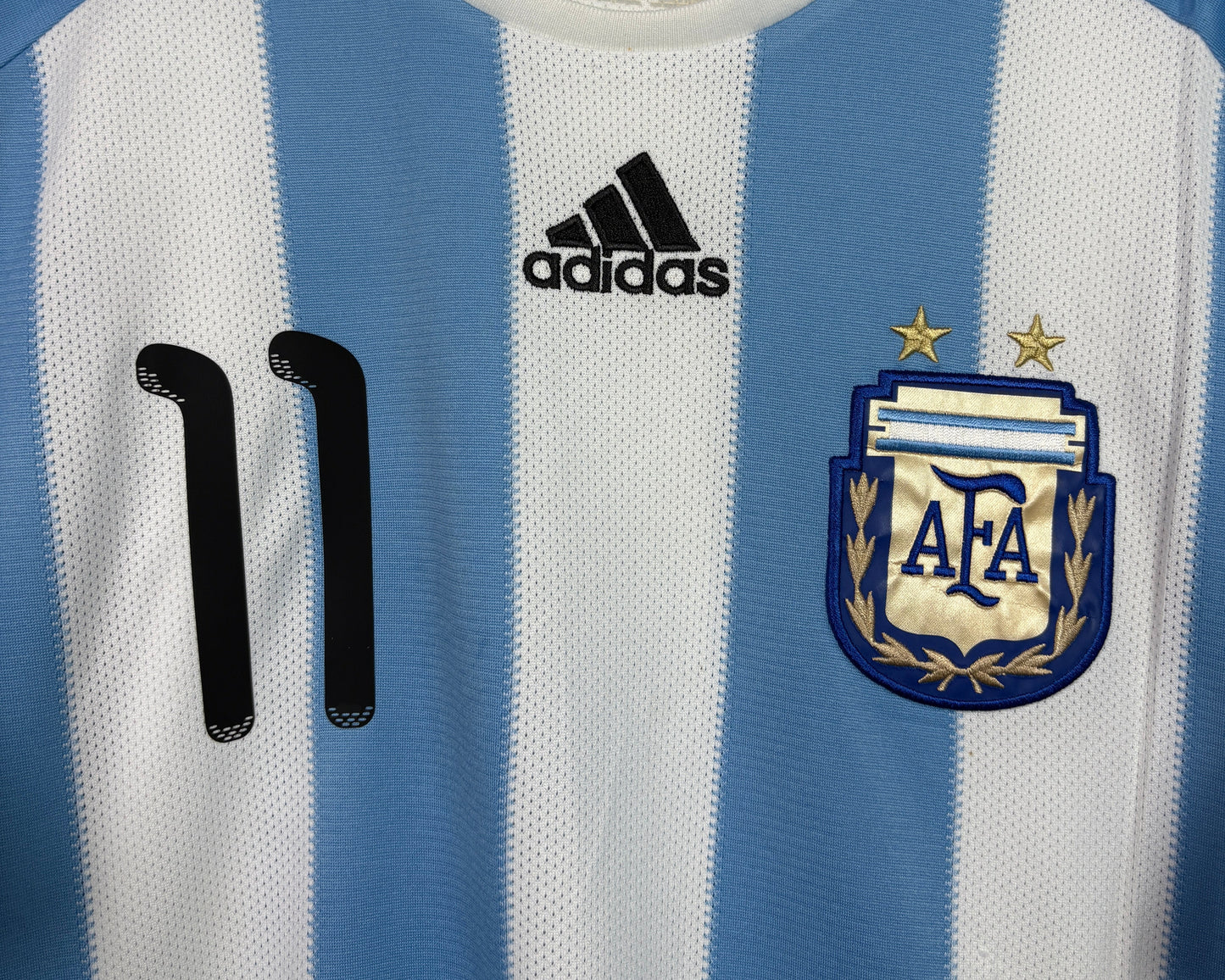 Argentina 2010 Home Adidas Football Shirt M Tevez 11