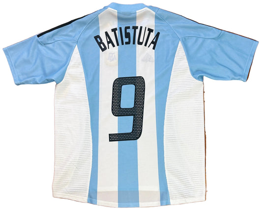 Argentina 2002 Home Adidas Football Shirt Extra Large Batistuta 9
