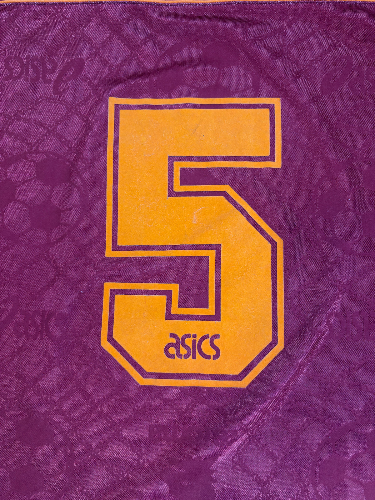 As Roma 1995/96 Home Asics Football Shirt Large