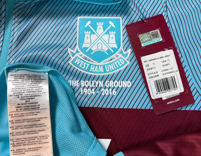 West Ham 2015/16 Away Umbro Football Shirt Extra Large