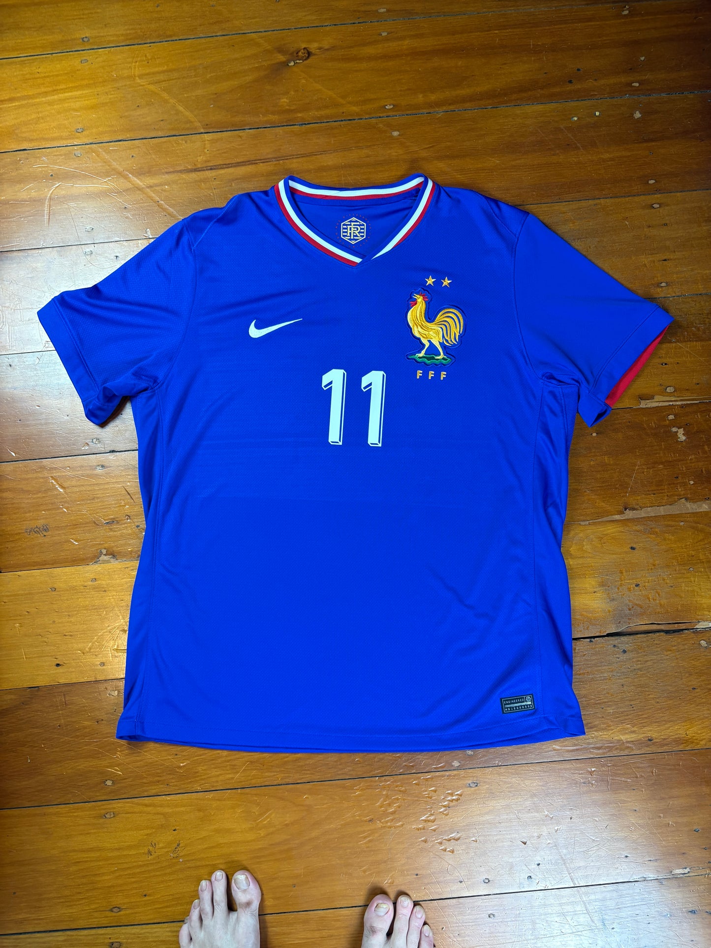 France 2024 Home Nike Football Shirt Extra Large Dembele 11