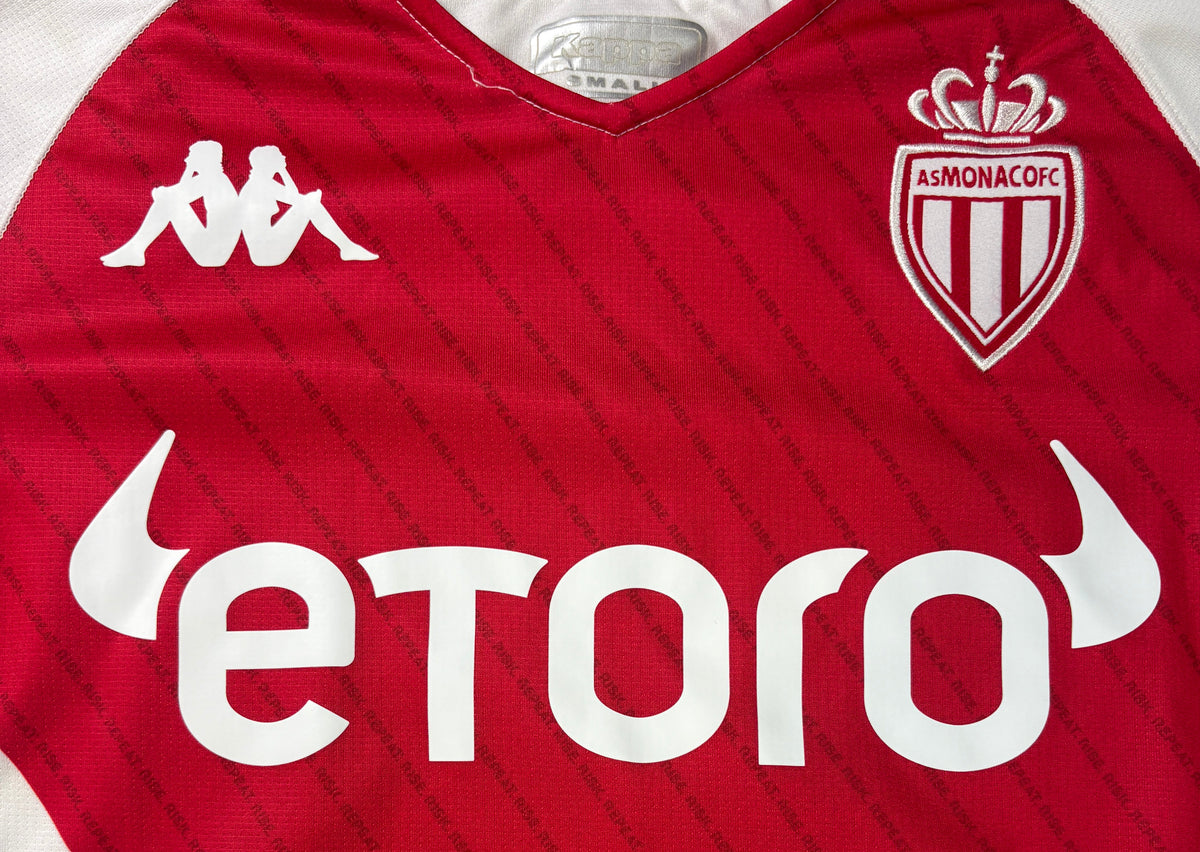As Monaco 2022/23 Home Kappa Football Shirt Small