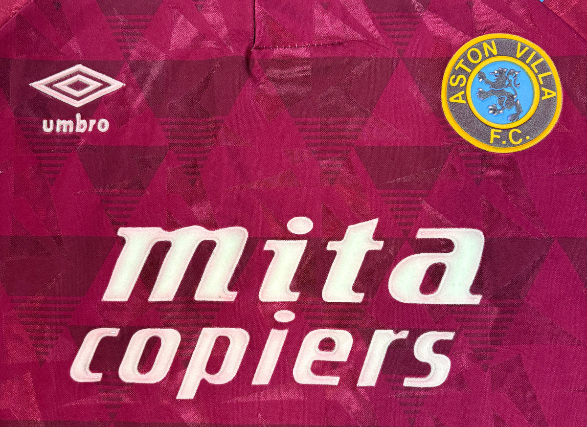 Aston Villa 1990/92 Home Umbro Football Shirt Extra Large