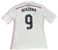 Real Madrid 2014/15 Home Adidas Football Shirt Large Benzema 9