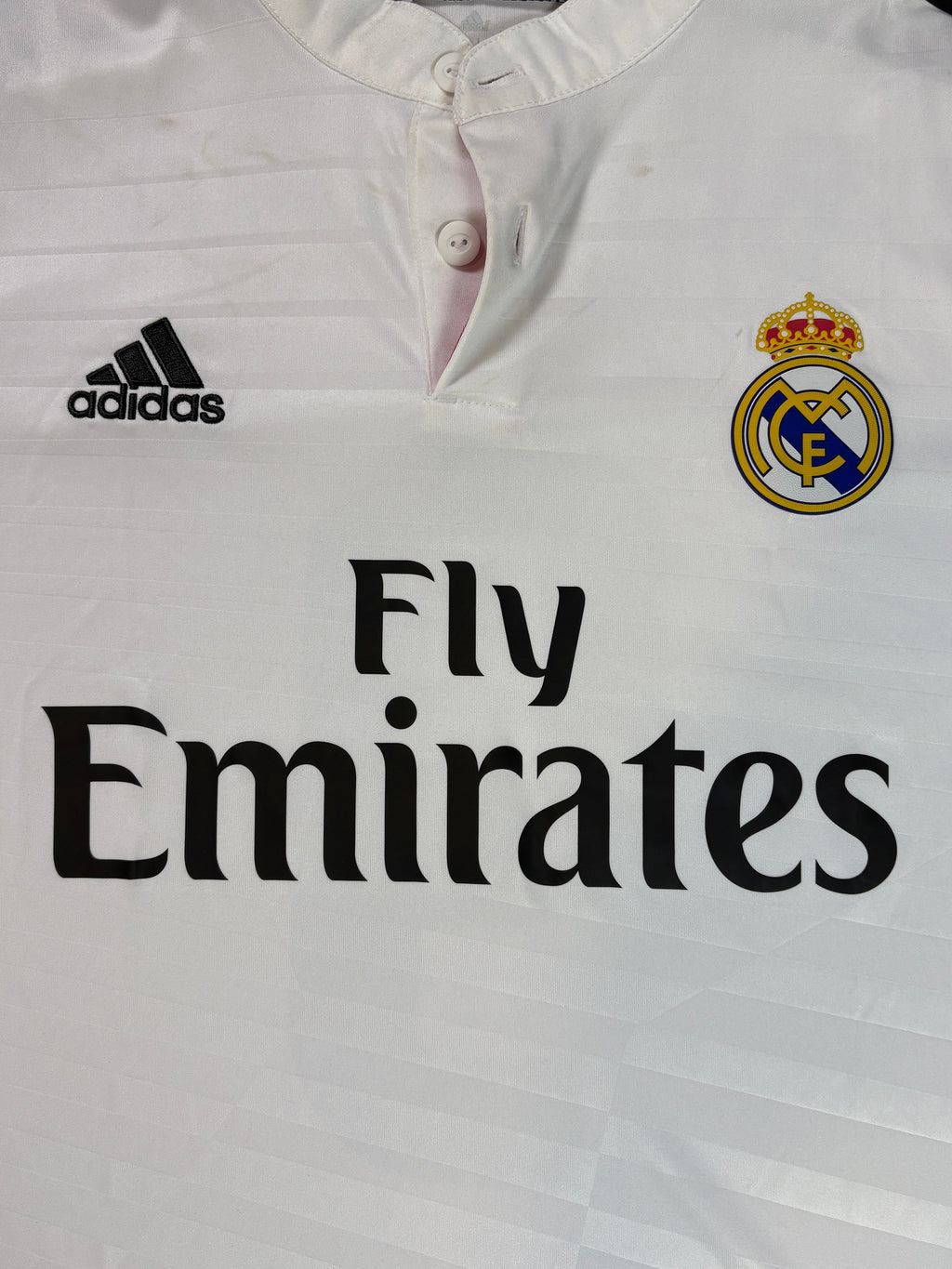 Real Madrid 2014/15 Home Adidas Football Shirt Large Benzema 9