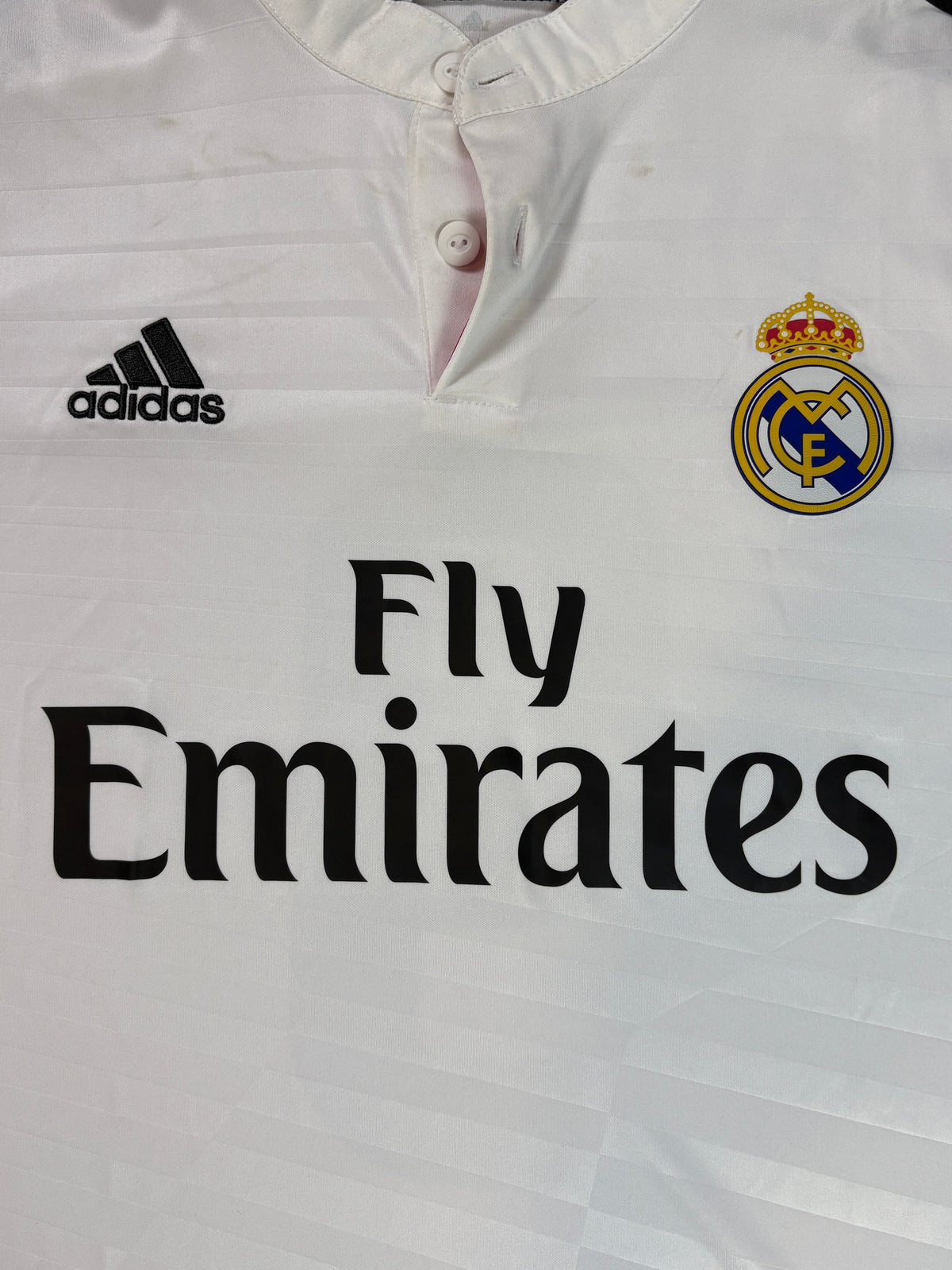 Real Madrid 2014/15 Home Adidas Football Shirt Large Benzema 9