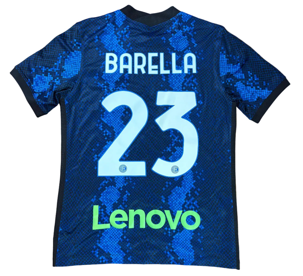 Inter Milan 2021/22 Home Nike Football Shirt Medium Barella 23