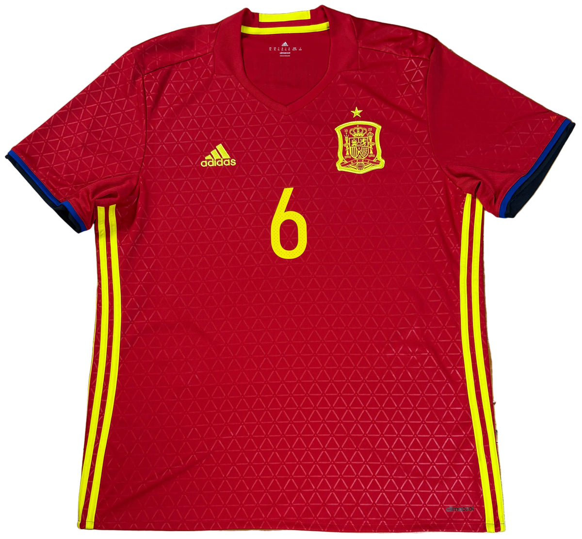 Spain 2016 Home Adidas Football Shirt Extra Large Iniesta 6