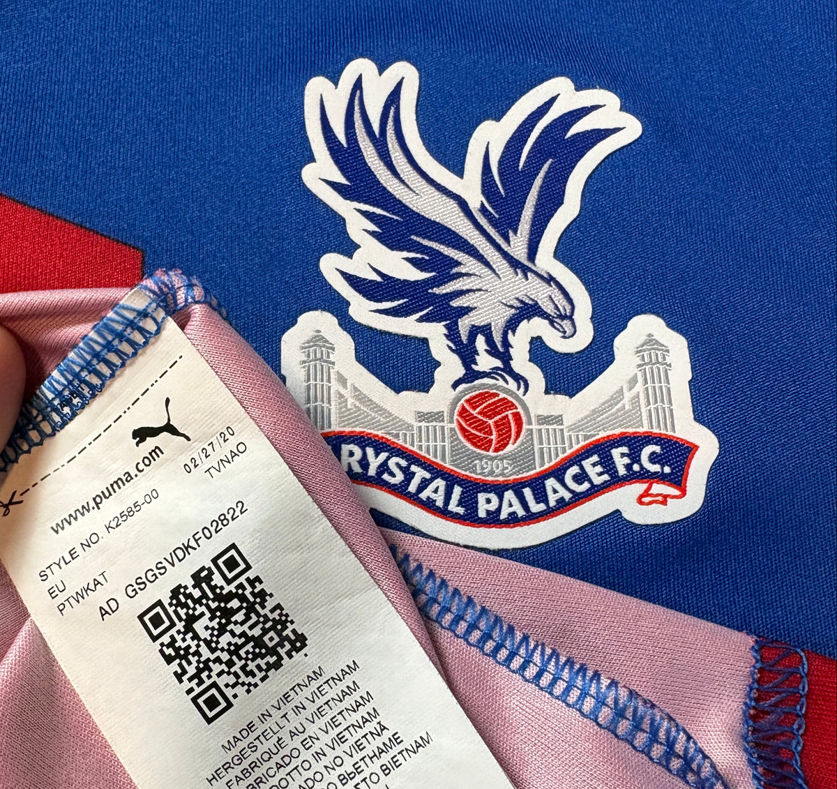 Crystal Palace 2020/21 Home Puma Football Shirt Medium