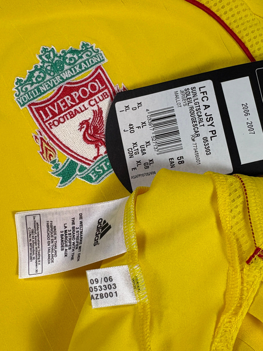Liverpool 2006/07 Away Adidas Football Shirt Extra Large