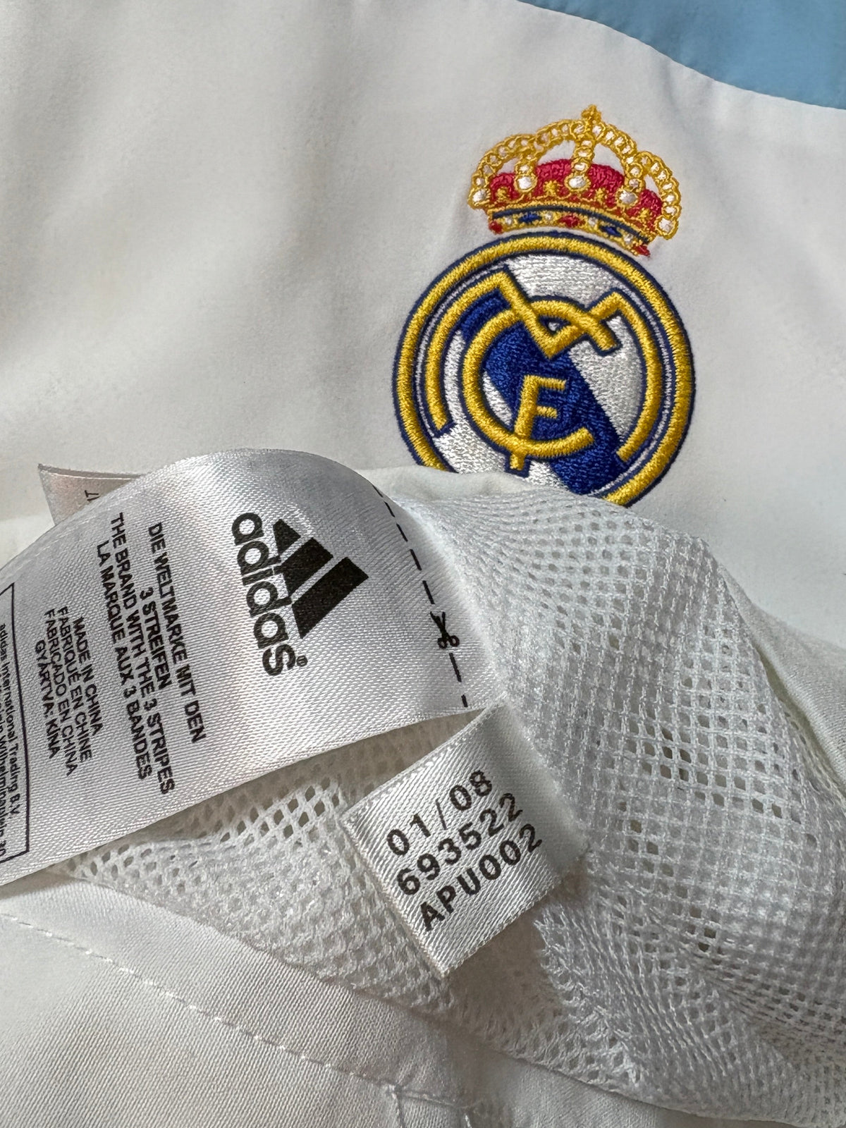 Real Madrid 2008/09 Tracksuit Adidas Football Shirt Large